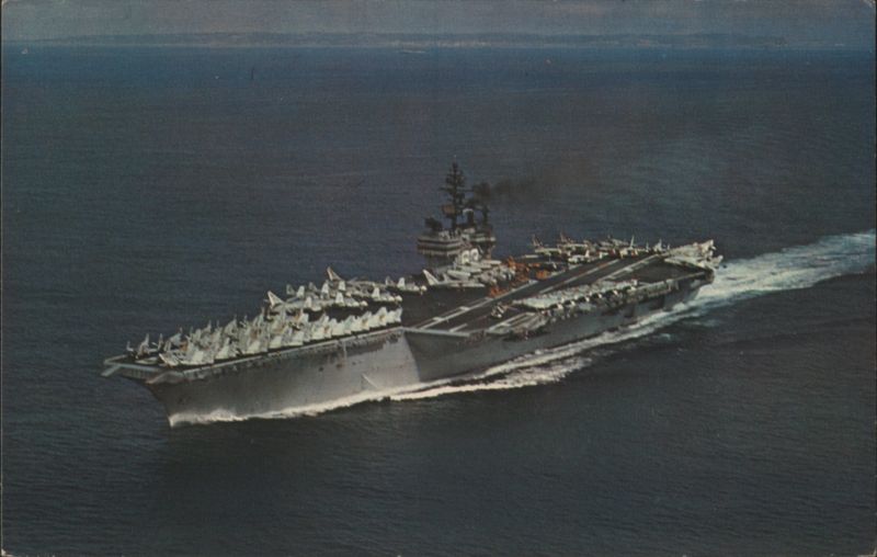 U.S.S. Kitty Hawk (CVA-63) Aircraft Carrier at Sea
