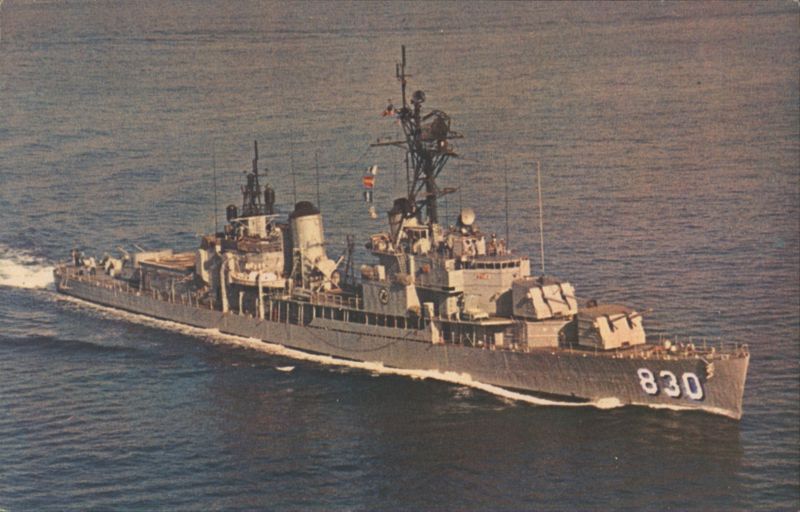 U.S.S. Everett F. Larson (DD-830) at Sea Ships