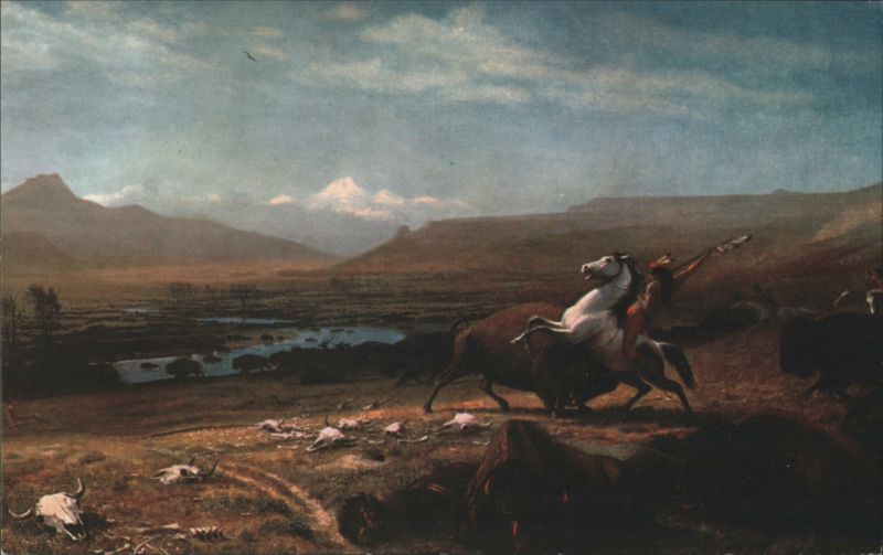 Last of the Buffalo by Albert Bierstadt, Western Art