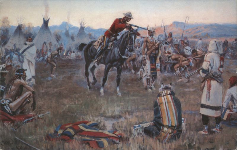 Single Handed by Charles M. Russell, Western Art Advertising Reproductions