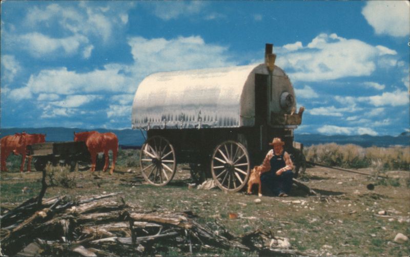 Chuck Wagon with Cowboy and Dog on the Range H. D. Alexander