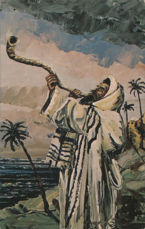 The Last Tkya - Man Blowing Shofar Morris Katz Jewish