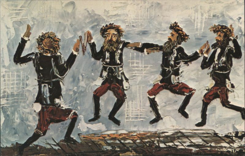 The Dancing Chasidim by Morris Katz, New Year Greeting