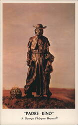 "Padre Kino" Bronze by George Phippen Postcard