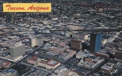 Tucson, AZ: Aerial View with Court House & City Hall Postcard