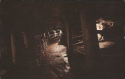 Old New-Gate Prison Dungeons, Underground Well Shaft Postcard