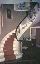 Graceful Staircase, Colonel Black Mansion Postcard