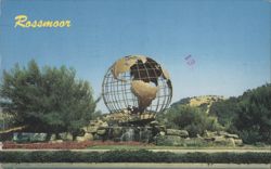 Rossmoor Globe Sculpture, Walnut Creek, CA Postcard