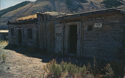 Montana's First Jail, Bannack, 1862 Postcard
