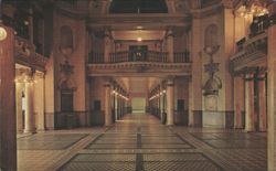 Montana State Capitol Interior, Main Hall Postcard