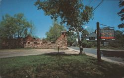 Old New-Gate Prison Sentry House and Viets Tavern Postcard