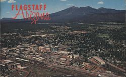 Aerial View of Flagstaff, Arizona and San Francisco Peaks Postcard