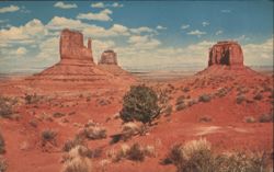 Monument Valley, Eroded Red Sandstone Buttes Postcard