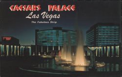 Caesars Palace at Night, Las Vegas Strip Postcard