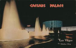 Caesars Palace Fountains at Night, Las Vegas Postcard