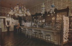 Famous Crystal Bar Interior, Virginia City Postcard