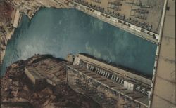 Hoover Dam, View of Colorado River from Top Postcard