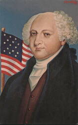 John Adams, 2nd U.S. President, Painting by Morris Katz Postcard