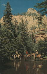 Horseback Riding, Oak Creek Canyon, Arizona Postcard