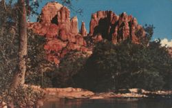 Oak Creek Canyon, Red Sandstone Formations, Arizona Postcard