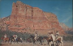 Movie Indians at Cathedral Rock, Oak Creek Canyon Postcard