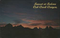 Sunset at Sedona Oak Creek Canyon Postcard