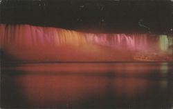American Falls at Night, Niagara Falls Postcard