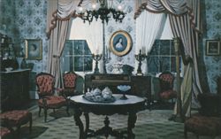 Victorian Parlor, Mansion Museum, Oglebay Park Postcard