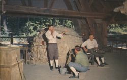 Glassblowing at Reconstructed Factory, Jamestown, VA Postcard
