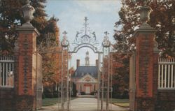 Palace Gates, Governor's Palace, Williamsburg Postcard