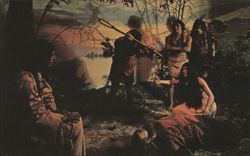 Pocahontas Saves Captain John Smith, Wax Museum Postcard