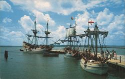 The Three Ships, Jamestown, Virginia Postcard