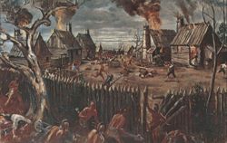 Indian Massacre at Berkeley Plantation, 1622 Postcard