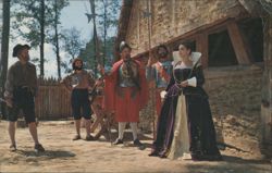 17th Century Costumes, Fort James, Jamestown Postcard
