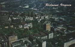 Richmond, Virginia, Aerial View with State Capitol Postcard