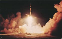 Launch of Apollo 17, Saturn V Rocket Postcard