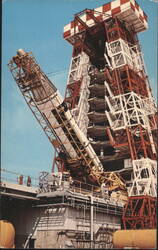 Convair Atlas Rocket Raised for Launch, Patrick AFB Postcard