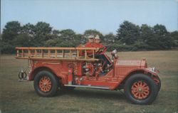 1915 American LaFrance Pumper Fire Truck Postcard