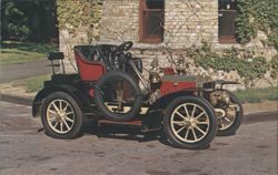 1909 Lion Peugeot 1 cyl. Voiturette, Brookline, MA Postcard