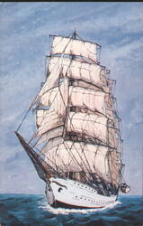 Dar Pomorza, Polish Full-Rigged Training Ship Postcard