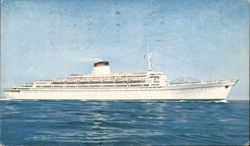 Italian Line Cruise Ship Leonardo da Vinci Postcard