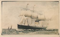 White Star Line Steamship Germanic Postcard