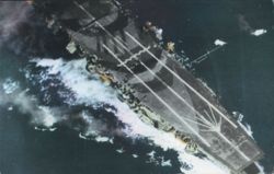 Japanese Aircraft Carrier Hiryu, Battle of Midway Postcard
