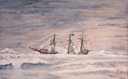 Wrecked Strathblane, 1891 Shipwreck Postcard