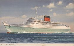 Cunard R.M.S. Caronia Cruise Ship Postcard