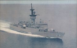 USS Harold E. Holt (DE-1074) at Sea Postcard
