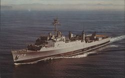 USS Thomaston (LSD-28) at Sea Postcard
