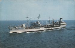 USS Guadalupe (AO-32) at Sea Postcard