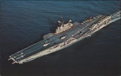 USS Franklin D. Roosevelt (CVA-42) Aircraft Carrier Postcard