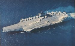 USS CONSTELLATION (CVA-64) Aircraft Carrier Postcard